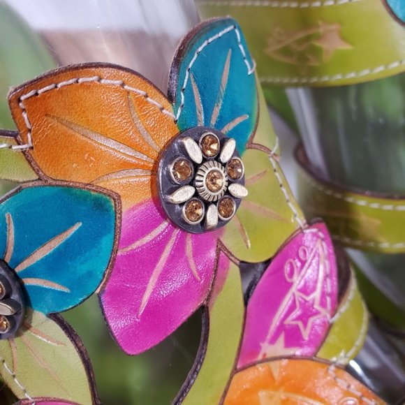 L Artiste Spring Step Dandy Floral Wedge Sandals 9 - Picture 3 of 7